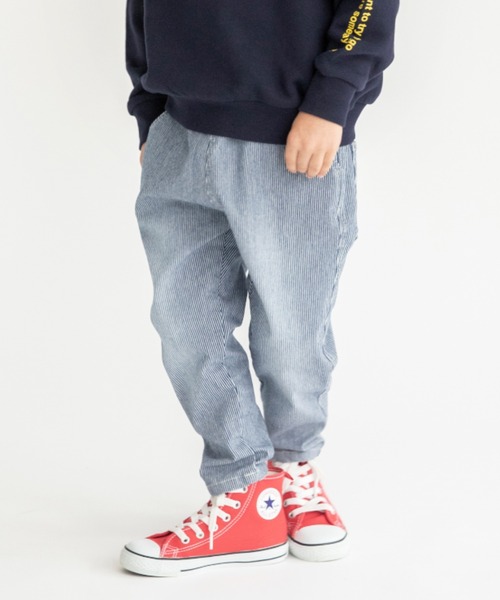 BRANSHES（ブランシェス）の「【らくらくウエスト】デニムロングパンツ（デニムパンツ・キッズ・アイボリー/ブルー・90/110/120/130/100）」の2枚目の写真