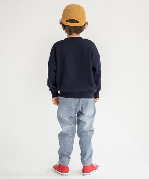 BRANSHES（ブランシェス）の「【らくらくウエスト】デニムロングパンツ（デニムパンツ・キッズ・アイボリー/ブルー・90/110/120/130/100）」の22枚目の写真