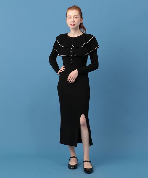 DEICY(デイシー)の「フリルタイトニットワンピース DEICY(デイシー)の「フリルタイトニットワンピース