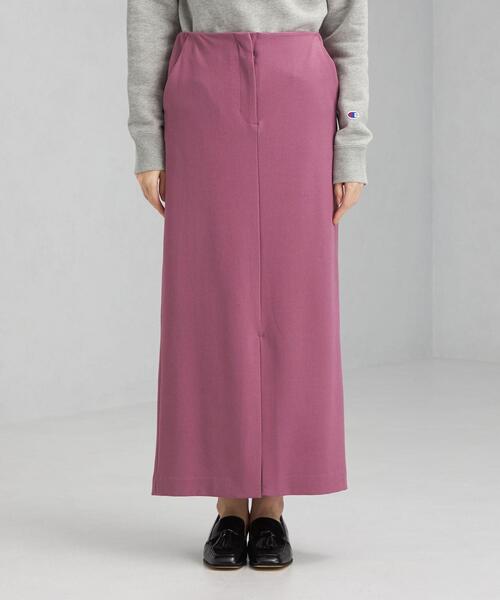 green label relaxing（グリーンレーベルリラクシング）の「カルゼ タイト スカート（スカート・レディース・パープル/ライム・FREE）」の4枚目の写真