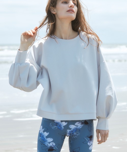 Julier Yoga and Relax（ジュリエヨガアンドリラックス）の「Julier ダンボールバルーンプルオーバー（スウェット・レディース・ミント/ライトグレー・FREE）」の2枚目の写真