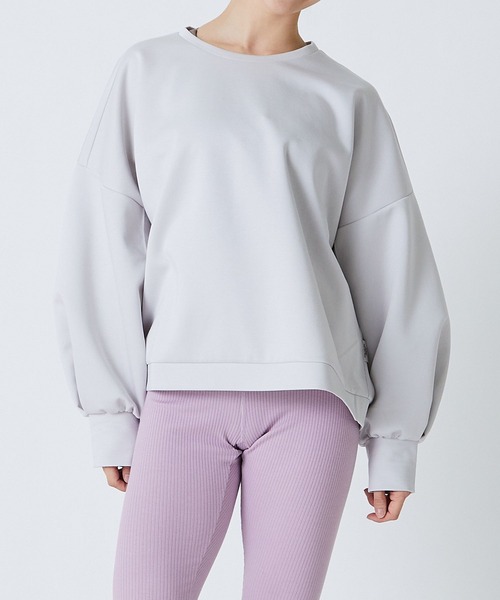 Julier Yoga and Relax（ジュリエヨガアンドリラックス）の「Julier ダンボールバルーンプルオーバー（スウェット・レディース・ミント/ライトグレー・FREE）」の3枚目の写真