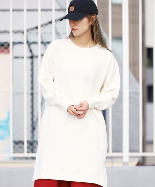 Fruit Of The Loom フルーツオブザルーム 胸刺繍サイドスリット トレーナーワンピース フロントロゴ ワンピース Fruit Of The Loom フルーツオブザルーム のファッション通販 Zozotown