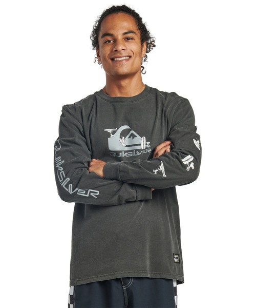 Quiksilver（クイックシルバー）の「PEANUTS GO WITH THE/クイックシルバーピーナッツコラボ長袖ロンT（Tシャツ/カットソー・メンズ・ブラック/ホワイト・SMALL/MEDIUM/LARGE）」の8枚目の写真