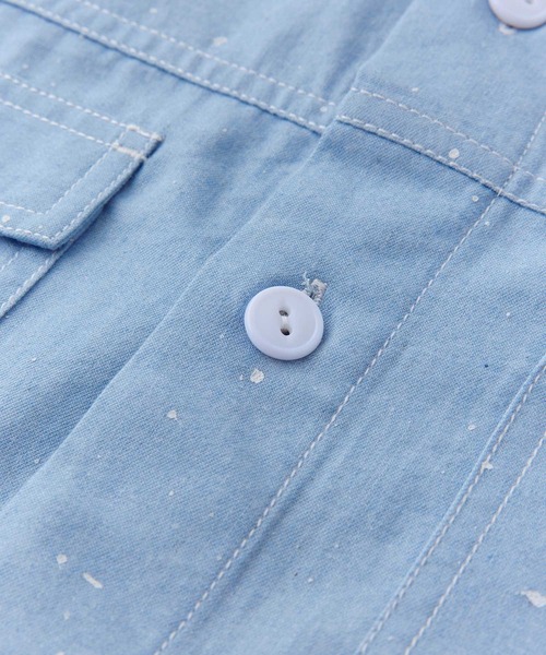 SILAS（サイラス）の「L/S DUNGAREE WORK SHIRT　サイラスダンガリーワークシャツ（シャツ/ブラウス・メンズ・ネイビー/ブルー・MEDIUM/LARGE/X-LARGE）」の11枚目の写真