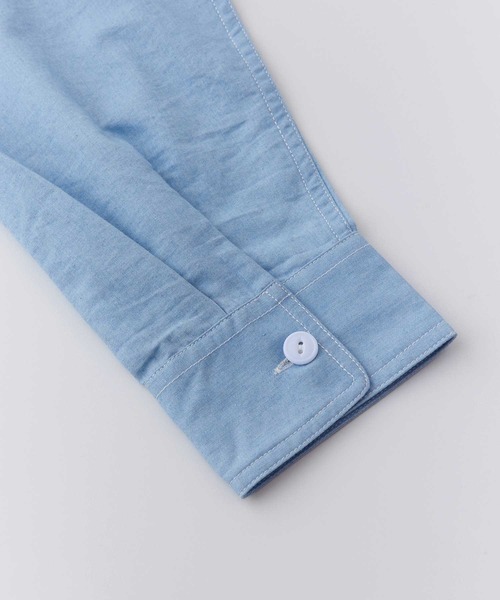 SILAS（サイラス）の「L/S DUNGAREE WORK SHIRT　サイラスダンガリーワークシャツ（シャツ/ブラウス・メンズ・ネイビー/ブルー・MEDIUM/LARGE/X-LARGE）」の6枚目の写真