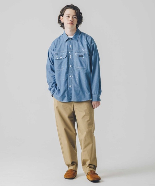 SILAS（サイラス）の「L/S DUNGAREE WORK SHIRT　サイラスダンガリーワークシャツ（シャツ/ブラウス・メンズ・ネイビー/ブルー・MEDIUM/LARGE/X-LARGE）」の13枚目の写真