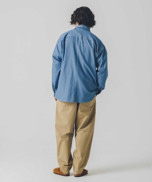 SILAS（サイラス）の「L/S DUNGAREE WORK SHIRT　サイラスダンガリーワークシャツ（シャツ/ブラウス・メンズ・ネイビー/ブルー・MEDIUM/LARGE/X-LARGE）」の14枚目の写真