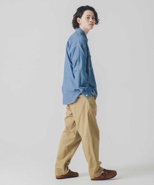 SILAS（サイラス）の「L/S DUNGAREE WORK SHIRT　サイラスダンガリーワークシャツ（シャツ/ブラウス・メンズ・ネイビー/ブルー・MEDIUM/LARGE/X-LARGE）」の15枚目の写真