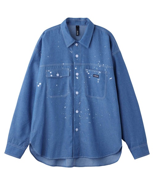 SILAS（サイラス）の「L/S DUNGAREE WORK SHIRT　サイラスダンガリーワークシャツ（シャツ/ブラウス・メンズ・ネイビー/ブルー・MEDIUM/LARGE/X-LARGE）」の21枚目の写真