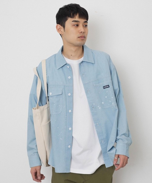 SILAS（サイラス）の「L/S DUNGAREE WORK SHIRT　サイラスダンガリーワークシャツ（シャツ/ブラウス・メンズ・ネイビー/ブルー・MEDIUM/LARGE/X-LARGE）」の20枚目の写真