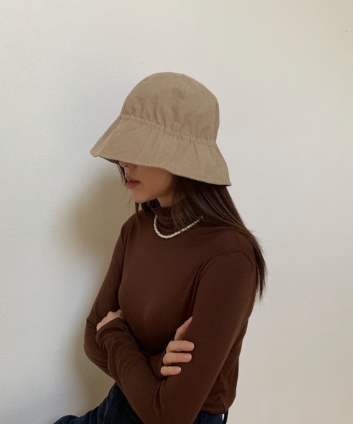 Didot.showroom(ディドット ショールーム)の「squeeze round hat(ハット・レディース・チャコールグレー/ブラック/ベージュ/ブラウン・FREE)」の4枚目の写真
