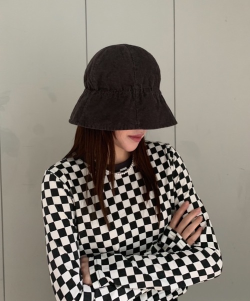 Didot.showroom(ディドット ショールーム)の「squeeze round hat(ハット・レディース・チャコールグレー/ブラック/ベージュ/ブラウン・FREE)」の3枚目の写真