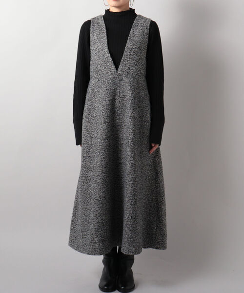 fredy emue（フレディエミュ）の「ツィードフレアジャンスカ（ジャンパースカート・レディース・イエロー系その他4/ブラック系その他4・38/36）」の11枚目の写真