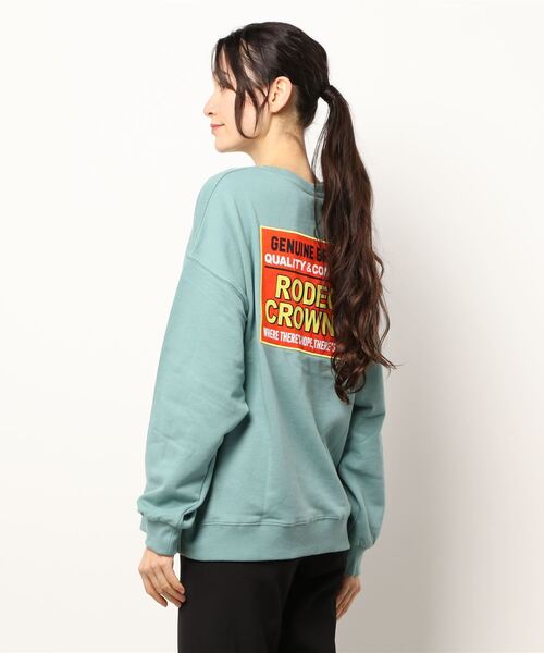 RODEO CROWNS WIDE BOWL（ロデオクラウンズワイドボウル）の「ボックスロゴパッチスウェット（スウェット・レディース・ベージュ/グリーン系その他/ブラック/ホワイト・FREE）」の11枚目の写真