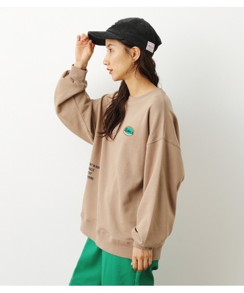 RODEO CROWNS WIDE BOWL（ロデオクラウンズワイドボウル）の「ボックスロゴパッチスウェット（スウェット・レディース・ベージュ/グリーン系その他/ブラック/ホワイト・FREE）」の14枚目の写真