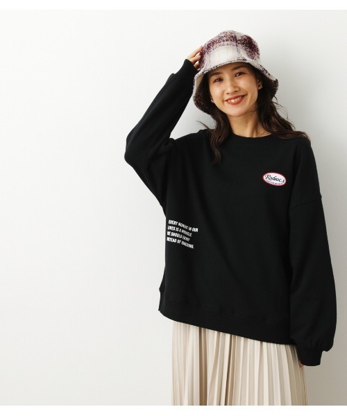 RODEO CROWNS WIDE BOWL（ロデオクラウンズワイドボウル）の「ボックスロゴパッチスウェット（スウェット・レディース・ベージュ/グリーン系その他/ブラック/ホワイト・FREE）」の5枚目の写真