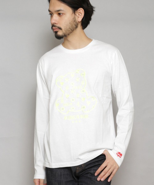 RM/モノグラムベア刺繍 クルーネック 長袖Tシャツ（Tシャツ