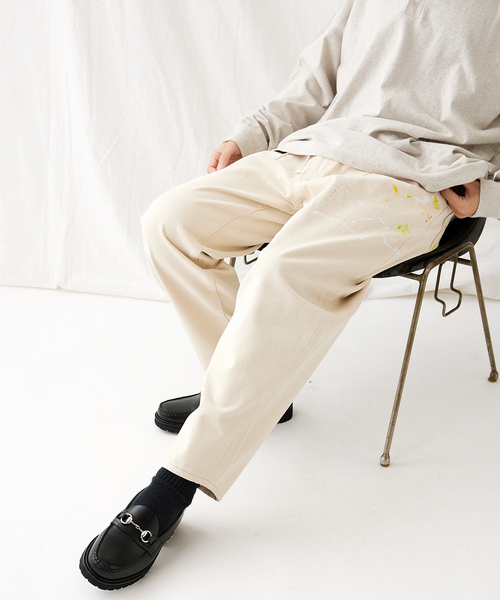 JOURNAL STANDARD(ジャーナルスタンダード)の「デニム トレイル ペイント バルーン パンツ(デニムパンツ・メンズ・インディゴブルー/アイボリー・SMALL/MEDIUM/LARGE)」の4枚目の写真