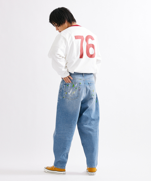 JOURNAL STANDARD(ジャーナルスタンダード)の「デニム トレイル ペイント バルーン パンツ(デニムパンツ・メンズ・インディゴブルー/アイボリー・SMALL/MEDIUM/LARGE)」の13枚目の写真