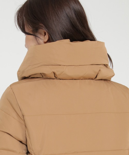 IKKA LOUNGE（イッカラウンジ）の「ピーチスキンダウンジャケット（ダウンジャケット/コート・レディース・キャメル/ブラック・L/M）」の10枚目の写真