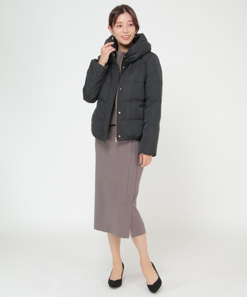 IKKA LOUNGE（イッカラウンジ）の「ピーチスキンダウンジャケット（ダウンジャケット/コート・レディース・キャメル/ブラック・L/M）」の20枚目の写真