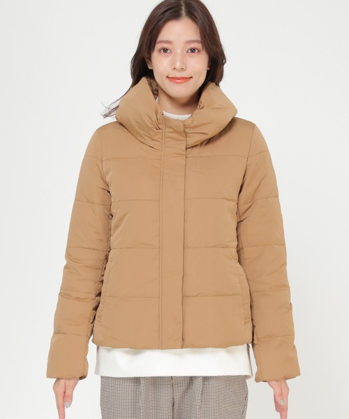 IKKA LOUNGE（イッカラウンジ）の「ピーチスキンダウンジャケット（ダウンジャケット/コート・レディース・キャメル/ブラック・L/M）」の15枚目の写真