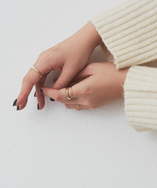Aunt Marie's（アントマリーズ）の「シンプルリングセット(5点セット)（リング・レディース・シルバー/ゴールド・FREE）」の6枚目の写真