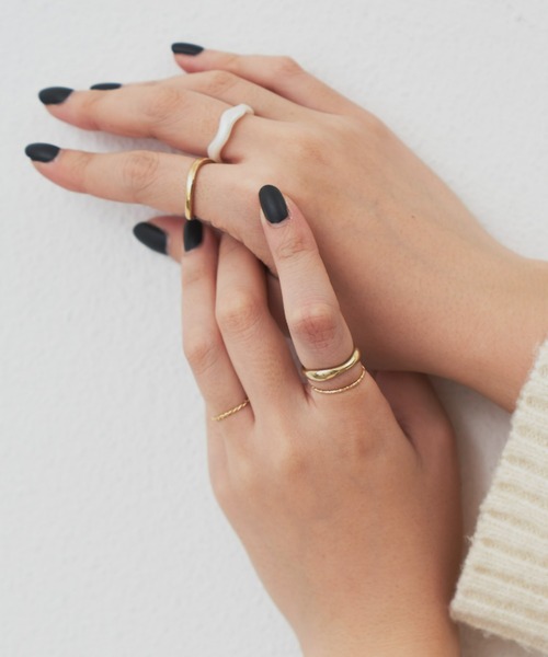 Aunt Marie's（アントマリーズ）の「シンプルリングセット(5点セット)（リング・レディース・シルバー/ゴールド・FREE）」の3枚目の写真