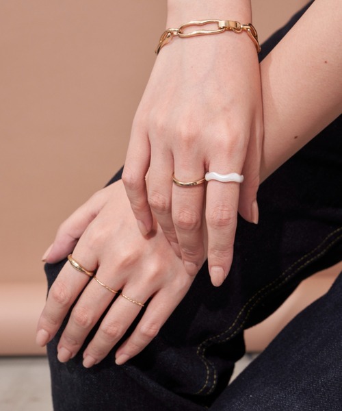 Aunt Marie's（アントマリーズ）の「シンプルリングセット(5点セット)（リング・レディース・シルバー/ゴールド・FREE）」の19枚目の写真