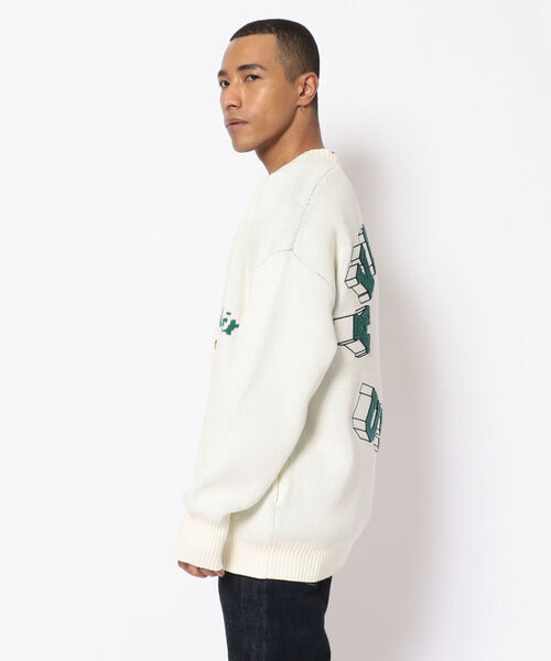 AVIREX（アヴィレックス）の「【直営店限定】 コットン ニット コーディガン サークルロゴ / COTTON KNIT CARDIGAN CIRCLE LOGO / アヴィレックス / AVIREX（カーディガン/ボレロ・メンズ・ブラック/ホワイト・MEDIUM/LARGE）」の19枚目の写真