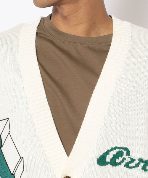 AVIREX（アヴィレックス）の「【直営店限定】 コットン ニット コーディガン サークルロゴ / COTTON KNIT CARDIGAN CIRCLE LOGO / アヴィレックス / AVIREX（カーディガン/ボレロ・メンズ・ブラック/ホワイト・MEDIUM/LARGE）」の18枚目の写真