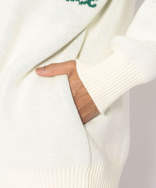 AVIREX（アヴィレックス）の「【直営店限定】 コットン ニット コーディガン サークルロゴ / COTTON KNIT CARDIGAN CIRCLE LOGO / アヴィレックス / AVIREX（カーディガン/ボレロ・メンズ・ブラック/ホワイト・MEDIUM/LARGE）」の15枚目の写真