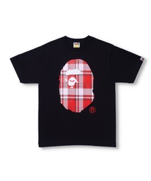 A BATHING APE | BAPE CHECK GIFT APE HEAD TEE M(Tシャツ/カットソー)
