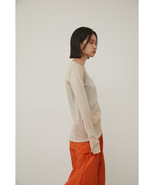 HeRIN.CYE(ヘリンドットサイ)の「Crew neck mesh Inner tops(Tシャツ/カットソー・レディース・ライトブルー/ブラック/ベージュ/ネイビー系・FREE)」の6枚目の写真