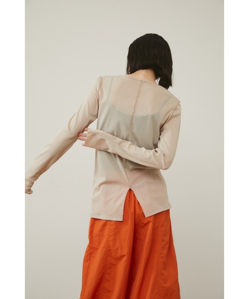 HeRIN.CYE(ヘリンドットサイ)の「Crew neck mesh Inner tops(Tシャツ/カットソー・レディース・ライトブルー/ブラック/ベージュ/ネイビー系・FREE)」の7枚目の写真