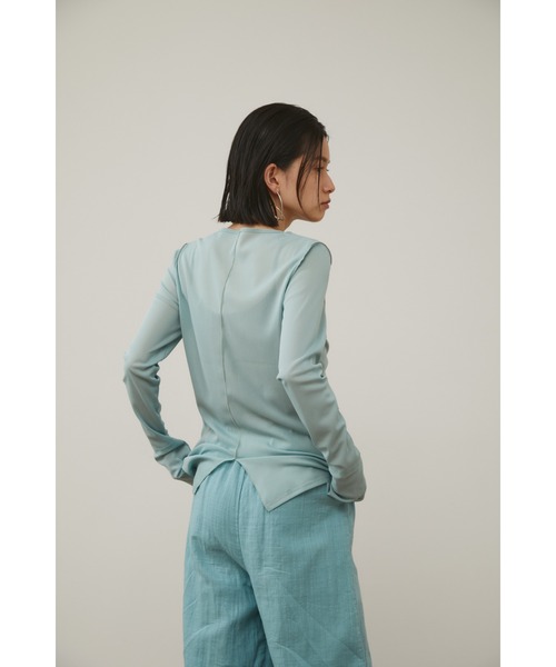 HeRIN.CYE(ヘリンドットサイ)の「Crew neck mesh Inner tops(Tシャツ/カットソー・レディース・ライトブルー/ブラック/ベージュ/ネイビー系・FREE)」の13枚目の写真