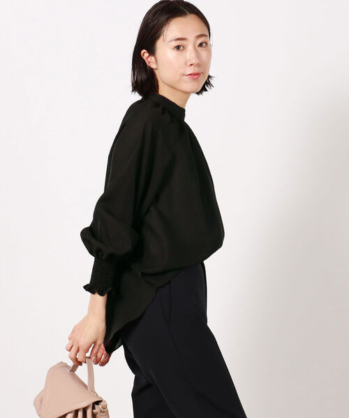 ◇【WEB限定カラーあり】シアーハイネックブラウス