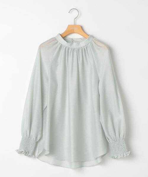 ◇【WEB限定カラーあり】シアーハイネックブラウス