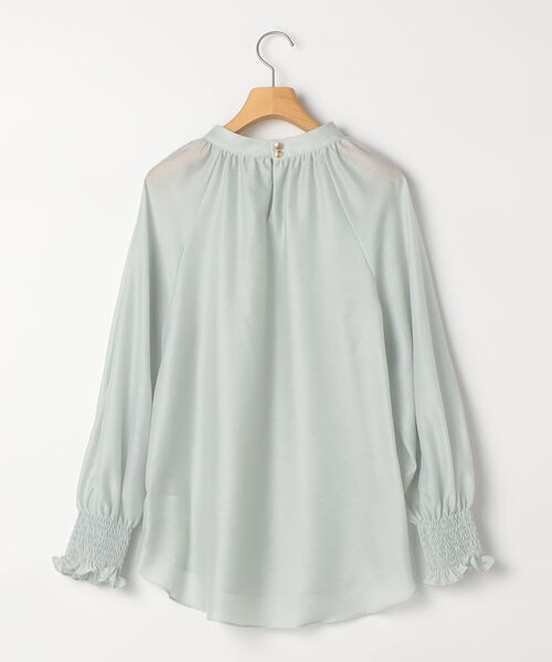 ◇【WEB限定カラーあり】シアーハイネックブラウス