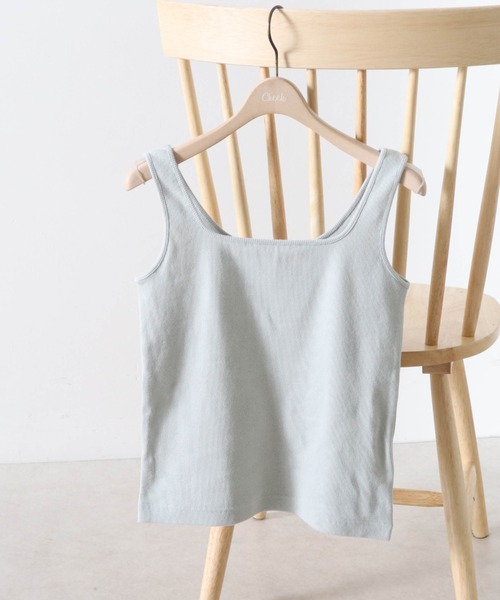 Cheek(チーク)の「2wayタンクトップ(Tシャツ/カットソー・レディース・ベージュ/オフホワイト/ミント/イエロー/オレンジ/グリーン/ブラック・MEDIUM)」の5枚目の写真