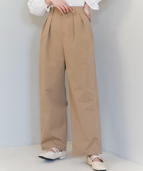 SLURR(スラ―)の「ハイウエストパンツ(その他パンツ・レディース・ベージュ/カーキ・FREE)」の2枚目の写真