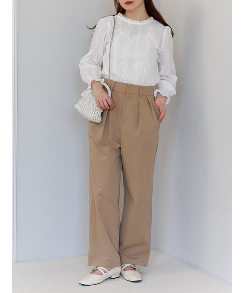 SLURR(スラ―)の「ハイウエストパンツ(その他パンツ・レディース・ベージュ/カーキ・FREE)」の11枚目の写真