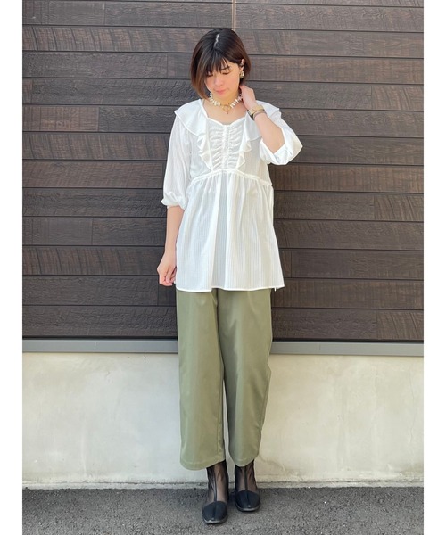 SLURR(スラ―)の「ハイウエストパンツ(その他パンツ・レディース・ベージュ/カーキ・FREE)」の18枚目の写真