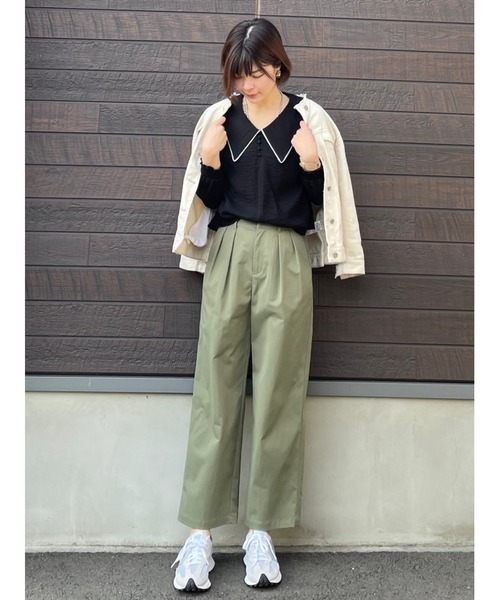 SLURR(スラ―)の「ハイウエストパンツ(その他パンツ・レディース・ベージュ/カーキ・FREE)」の20枚目の写真
