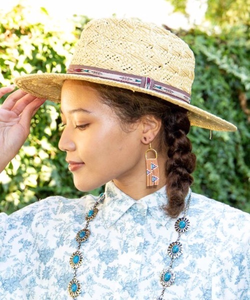 チャイハネ（チャイハネ）の「【チャイハネ】タルティティピアス 片耳用1pcs（ピアス（片耳用）・レディース・イエロー/マルチ/ライトブラウン・FREE）」の6枚目の写真