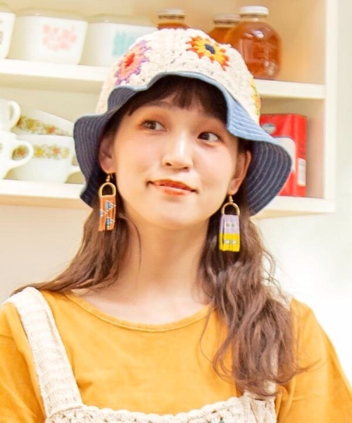 チャイハネ（チャイハネ）の「【チャイハネ】タルティティピアス 片耳用1pcs（ピアス（片耳用）・レディース・イエロー/マルチ/ライトブラウン・FREE）」の8枚目の写真