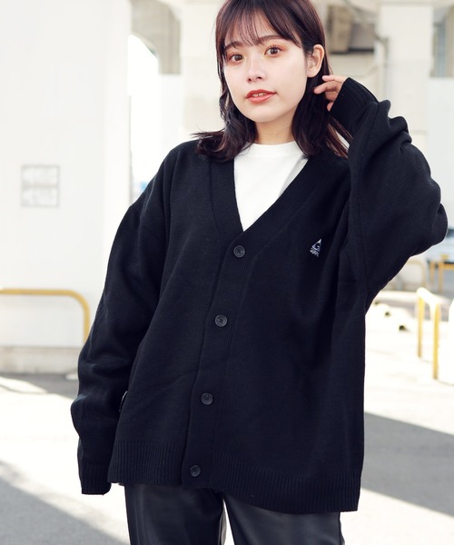 【ユニセックスで着用可能】GERRY/ジェリー別注コラボロゴ刺繍オーバーサイズボリュームニットカーディガン