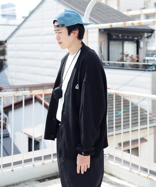【ユニセックスで着用可能】GERRY/ジェリー別注コラボロゴ刺繍オーバーサイズボリュームニットカーディガン