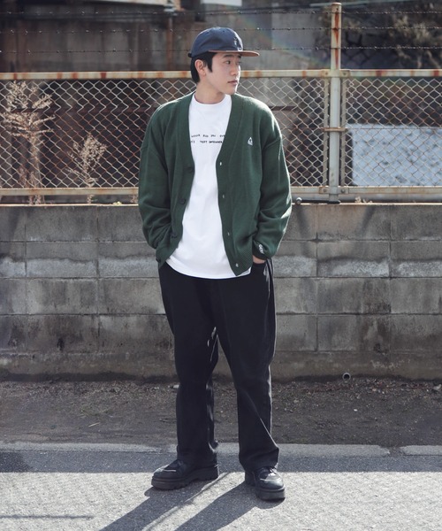【ユニセックスで着用可能】GERRY/ジェリー別注コラボロゴ刺繍オーバーサイズボリュームニットカーディガン